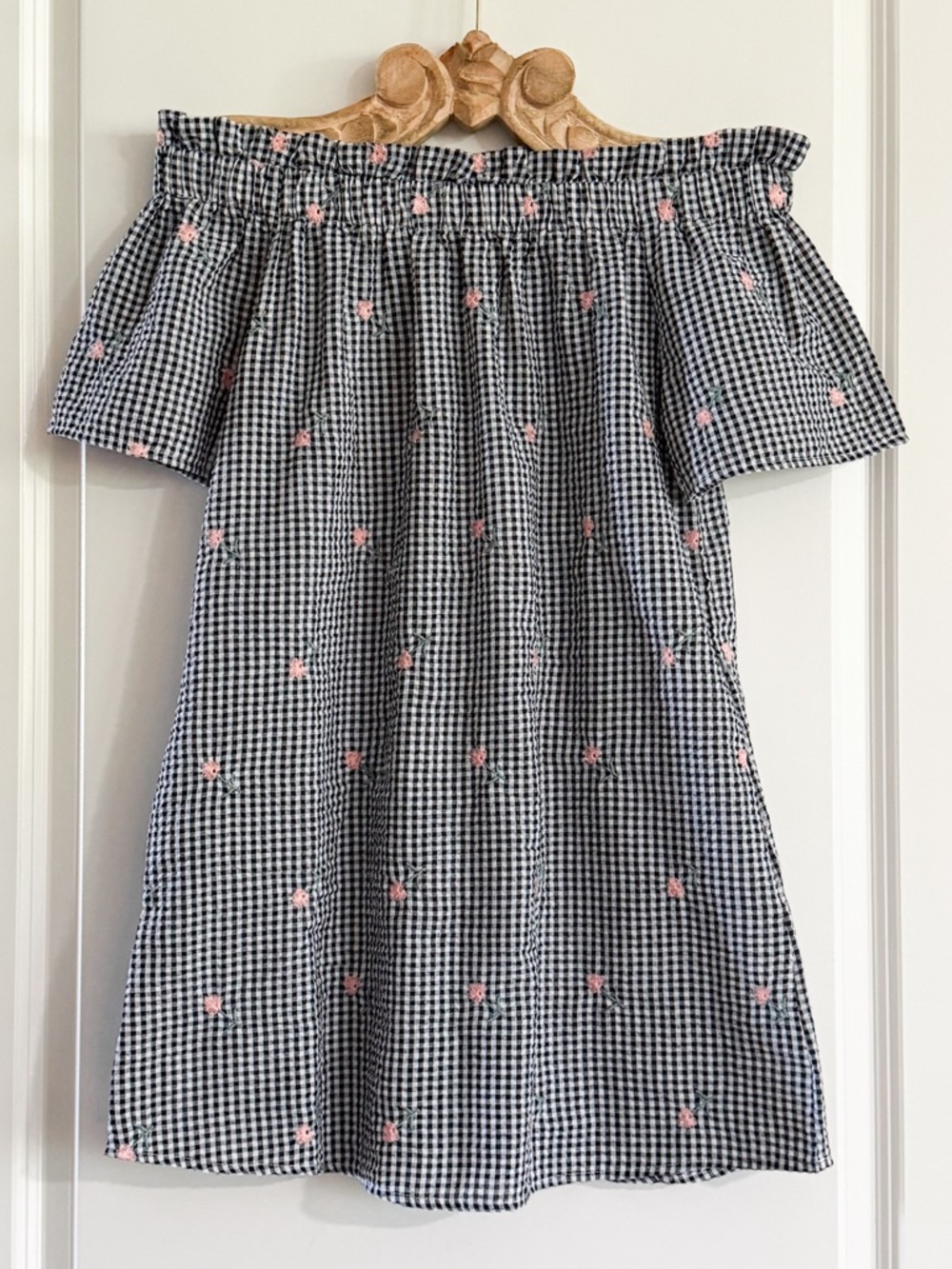 I.Joah Off Shoulder Floral Embroidered Babydoll Mini Dress NWT